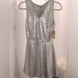 Copper Key Sequined Dress Size M